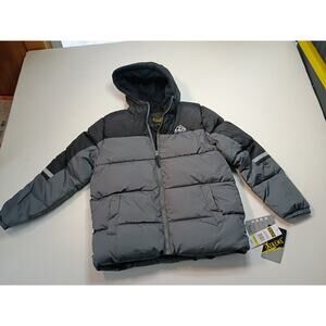 iXtreme Big Boys' Puffer Jacket - Black & Gray - Size 10-12